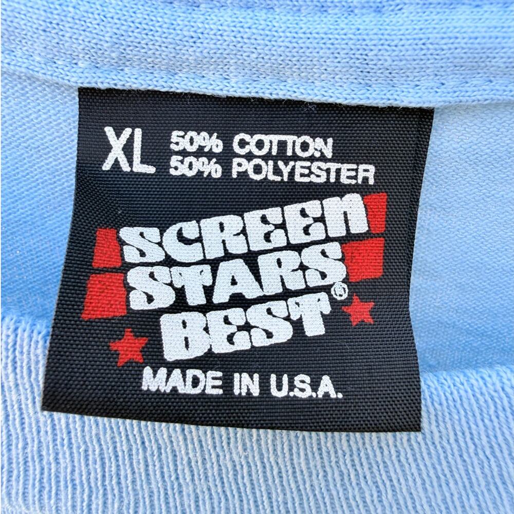 Screen Stars Best C-5 Galaxy Single Stitch T Shirt Mens XL Blue USA Made Vintage - Picture 3 of 6